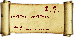 Prátl Tanázia névjegykártya